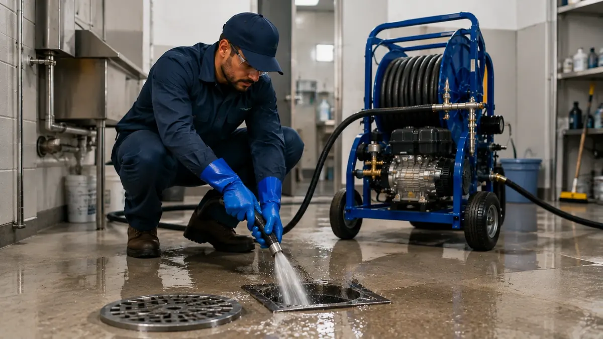 Floor Drain Hydro Jet Cleaning in Walnut Creek