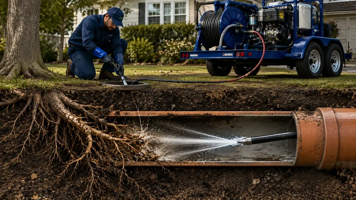 Tree Root Removal with Hydro Jetting in Walnut Creek